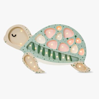 Little Lights Lampe Skildpadde, Seafoam Pink, Børnelampe