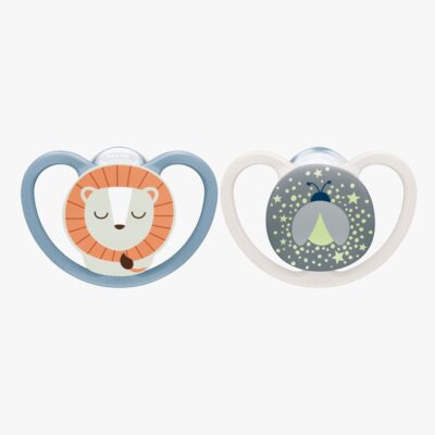 NUK Perfect Match Air Night Sut 2-pak Str. 1, Lion