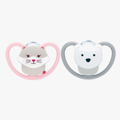 NUK Perfect Match Air Sut 2-pak Str. 2, Cat/Polarbear