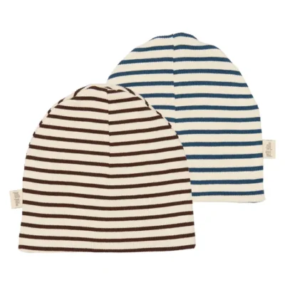 Petit Piao Sky Hue 2-Pak - Chestnut Striped - 104/116